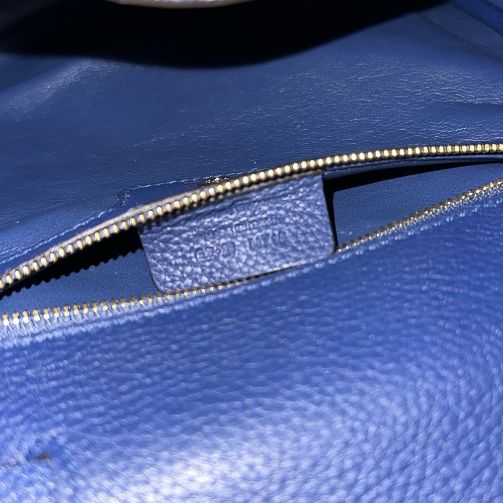 🔥🔥🔥Authentic Salvatore Ferragamo The Studio Blue Leather Studded Backpack - Picture 15 of 16